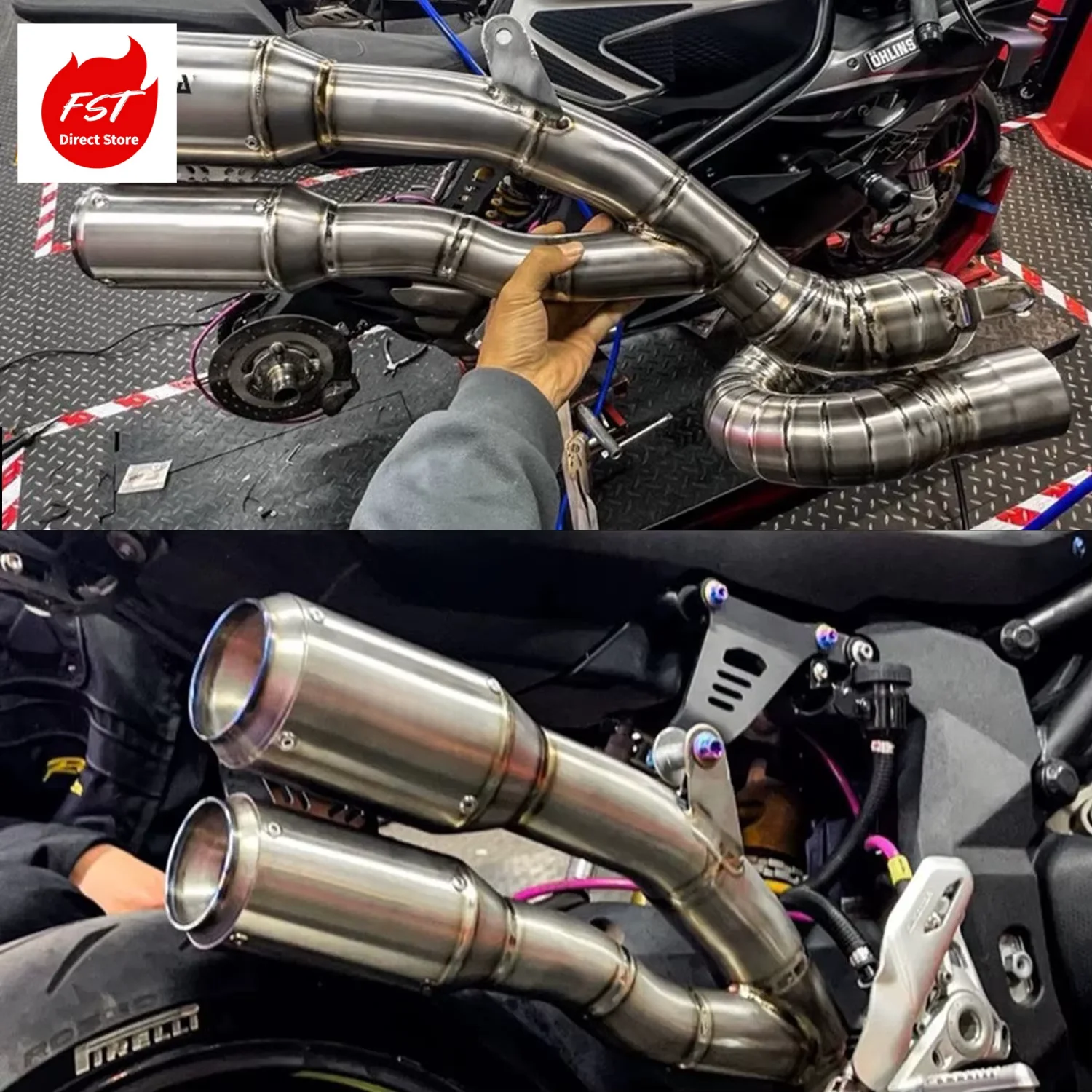 FOR QJMOTOR SRK 921 Premium Titanium Side Exhaust System Front Header Pipe Precision Weld Durable Performance Motorcycle Part