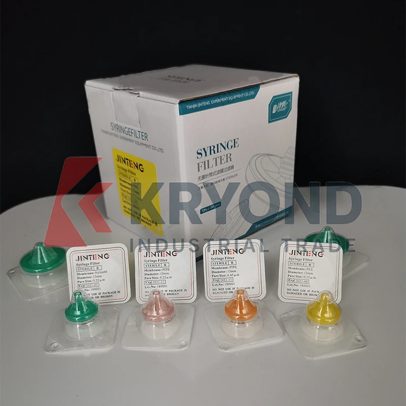 50Pcs Syringe Filters 0.22µm/0.45µm Lab Sterile Nylon PES PTFE Membrane for Chemistry Laboratory Original Product