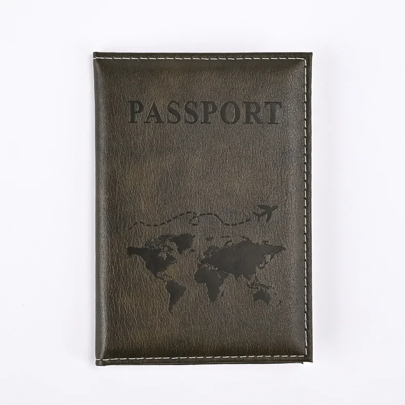 Porte-passeport en PU coloré, couvertures de passeport de voyage, housse de protection, porte-carte d'identité et carte de crédit, accessoires de voyage