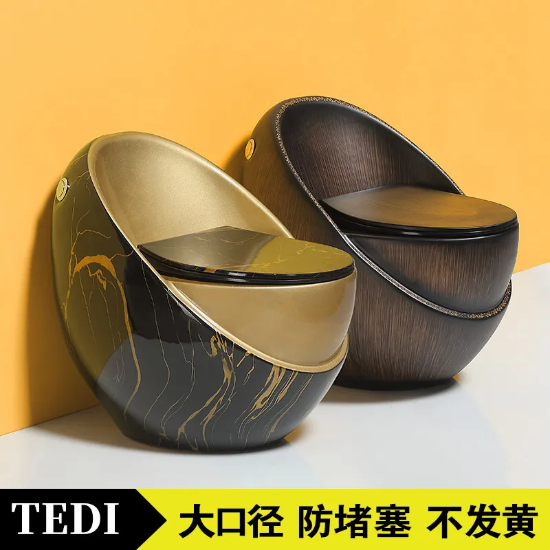 New wood grain toilet stone grain toilet ceramic creative personality color egg toilet water