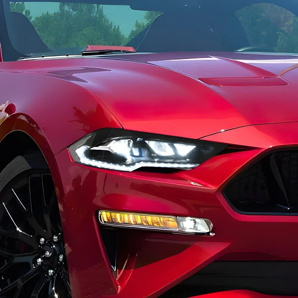 Auto Headlights For Ford Mustang 2018-2023 LED Car Front Lamps Assembly Upgrade Dynamic Flashing Projector Lens Car Accessories