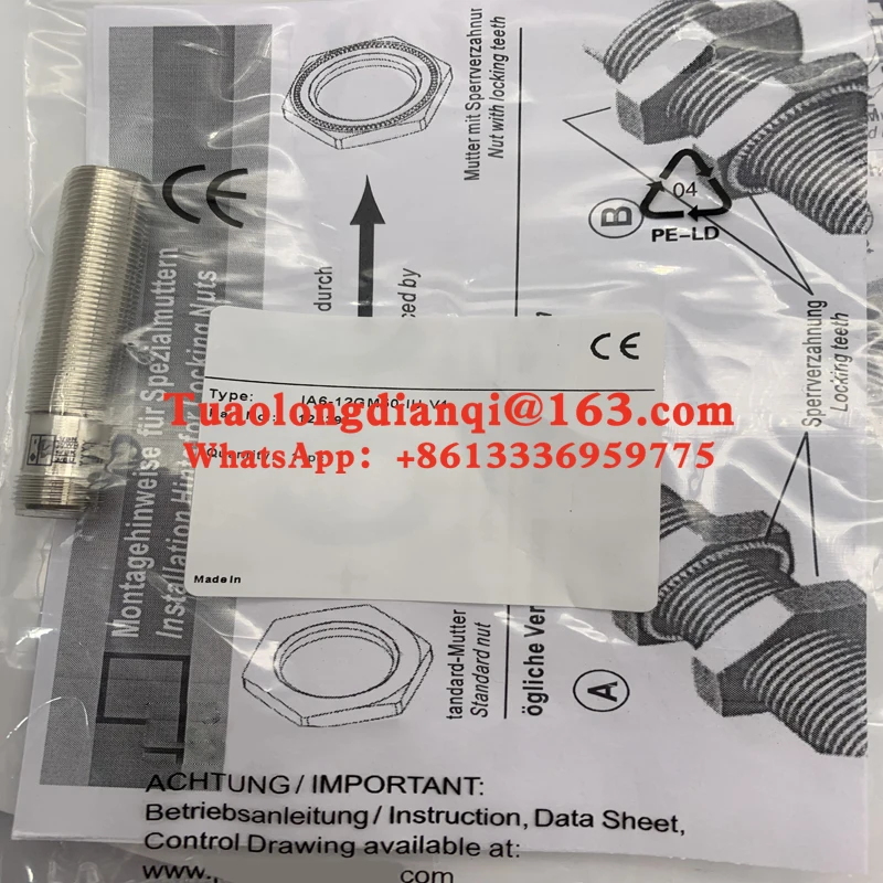 

Brand new original stock in stockIA6-12GM50-IU-V1 IA6-12GM35-U-V1 original genuine Proximity switch sensor in stock