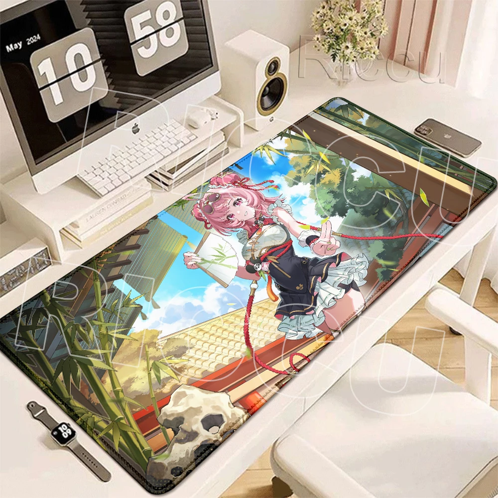 Anime Girl Chiz MousePad Neverness to Everness NTE Cute Girl Gamer Keyboard HD Printing Office Computer Stitched Edge Rubber Mat