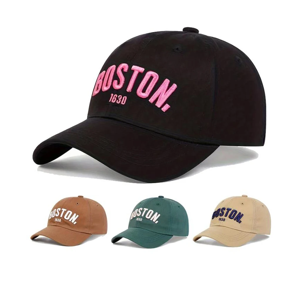 Doitbest-gorra de béisbol con letras Boston para niño y niña, gorro con visera, Snapback, 2024 algodón, otoño