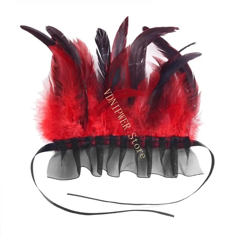 Nhập vai tay áo lông vũ trang phục phụ kiện cho lễ hội âm nhạc Halloween D08E