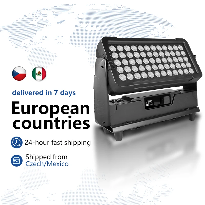 AICPOSE LED DMX 60x10W RGBW 4in1 Wandflutlichter IP65 Outdoor LED Stadtlicht Bühnenlicht für DJ-Partys