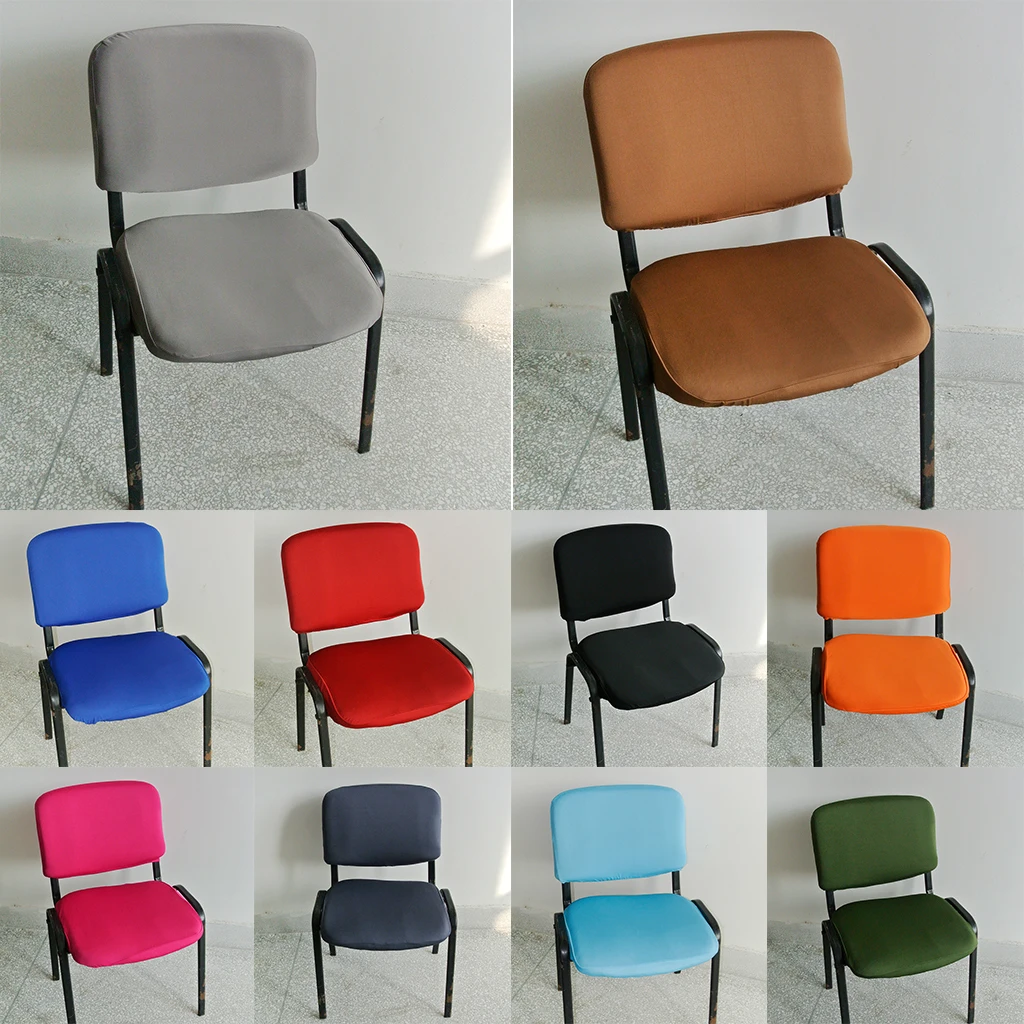 Rotating Office Chair Cover Stretchable Seat and Back Protector for Home Desk Chair Cushion Cover