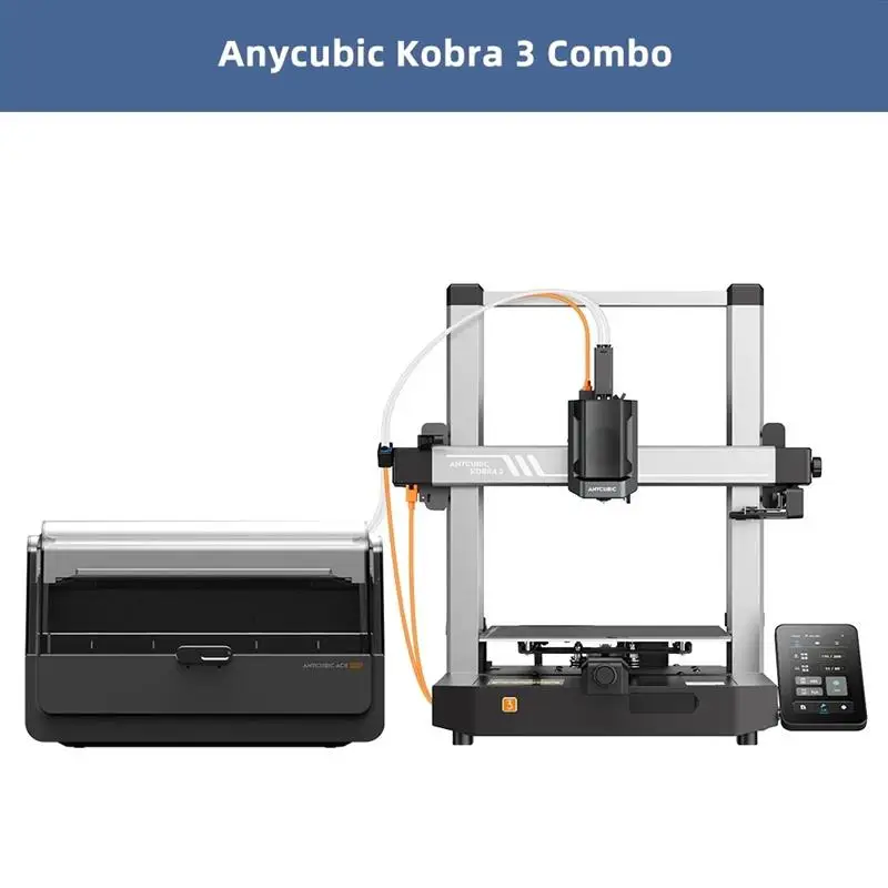 2025 Kobra 3 Combo FDM Multi-Color 3D Printer Print in 4 to 8 Color With Max 600mm/s Printing Speed Build Size 250x250x260mm