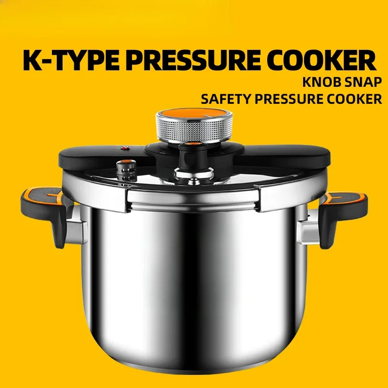 Select Hot Model 304 Stainless Steel K-type Pressure Cooker Thickened Explosion-proof Knob Type Pressure Cooker for Home Use