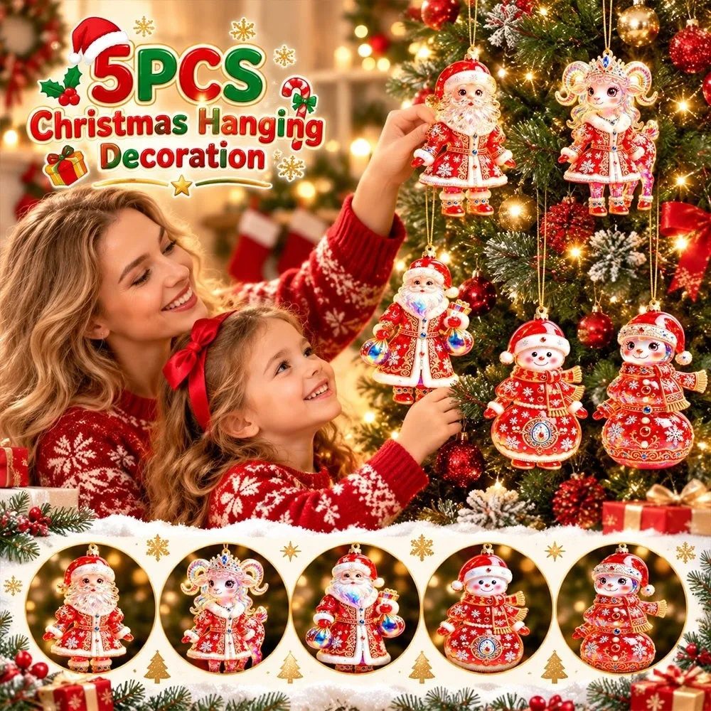 2D Flat Goat Hanging Ornament Set Shining Artificial Rhinestone Animal Hanging Decoration Acrylic Simulation Keychain