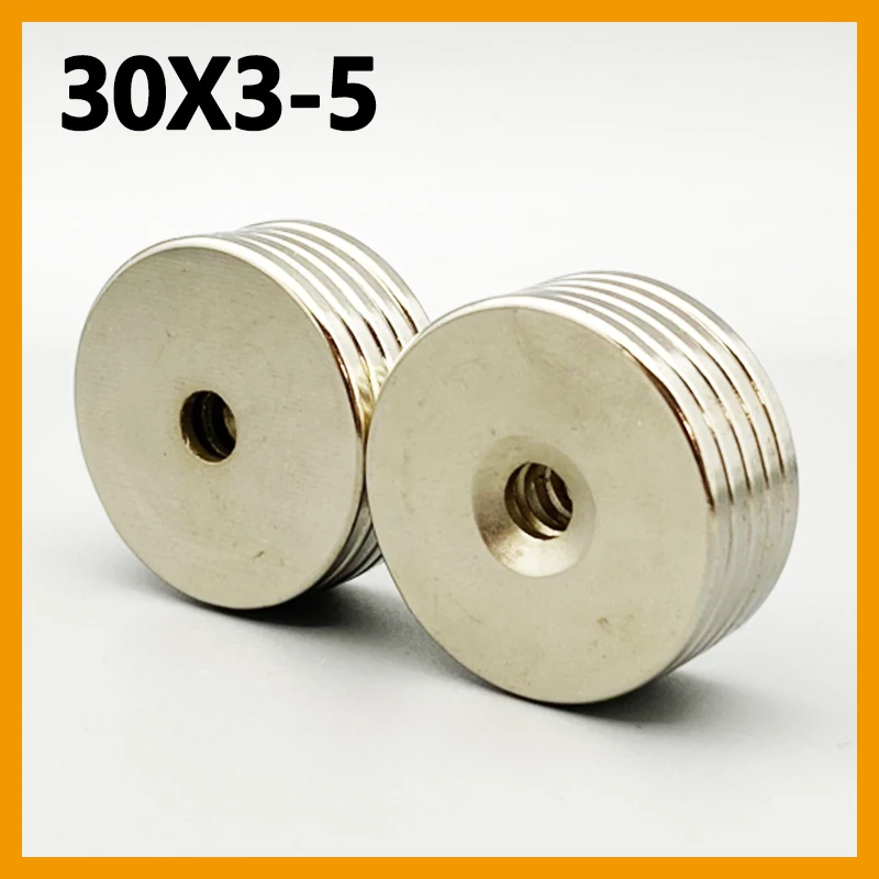 1/2/5/10/20/50pcs 30x3-5mm Magnet Round Hole Shape for Kitchen Office Refrigerator Fridge Whiteboard 30*3-5mm Accessory