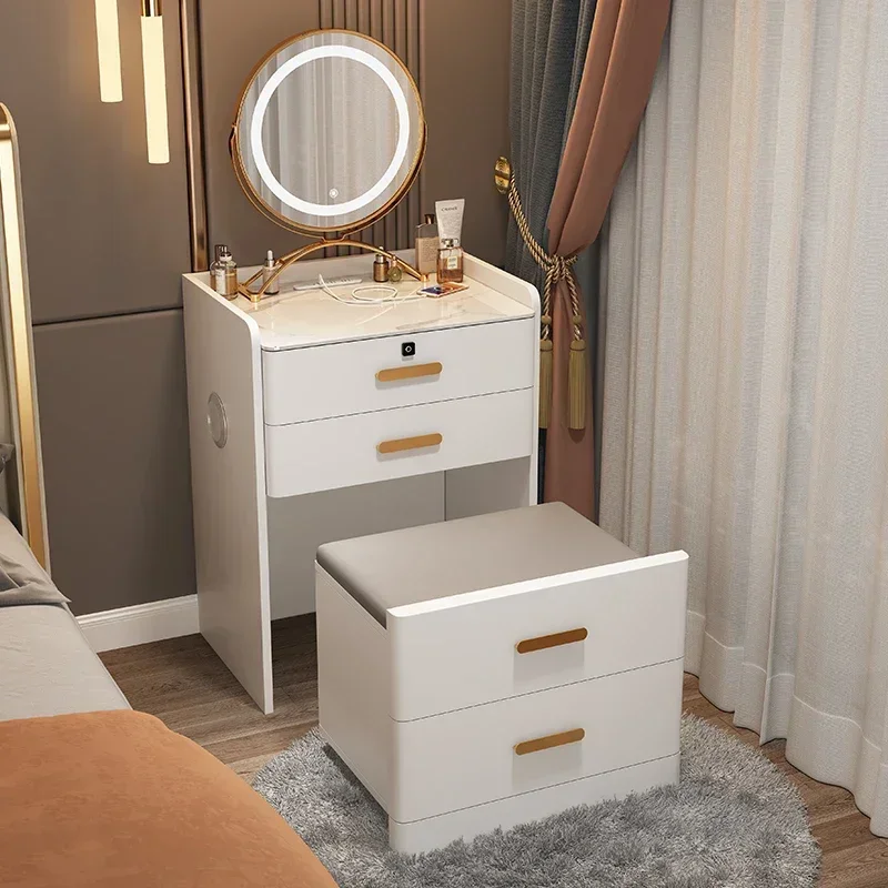 

Solid Wood Vanity Table Bedroom Furniture Home Modern White Multifunctional Dressing Table Makeup Desk Vanity Bedroom Furniture