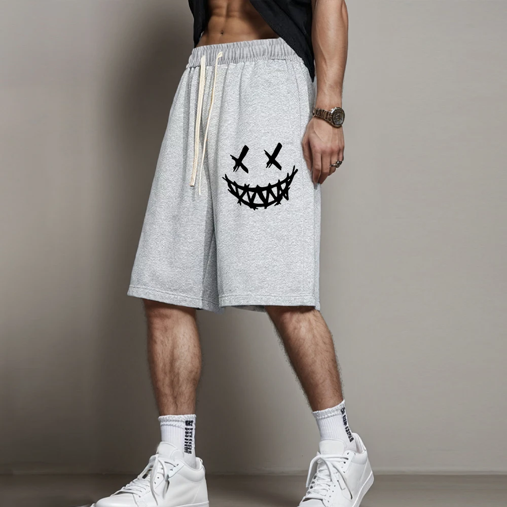 Fashion Men\'s Beach Shorts Funny Graphics Print Sweat Pant Hip Hop Breathable Sports Casual Shorts Sweatpants Breeches