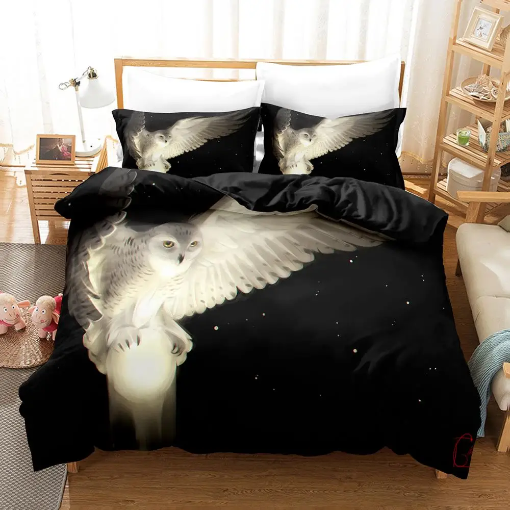 

3DThe Owl Bedding Sets Duvet Cover Set With Pillowcase Twin Full Queen King Bedclothes Bed Linen