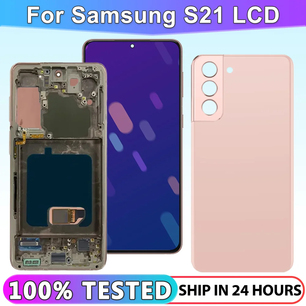 

100% Tested TFT LCD For Samsung S21 5G Display SM-G991B G991B/DS G991U For S21 LCD Display Touch Screen Digitizer with Frame