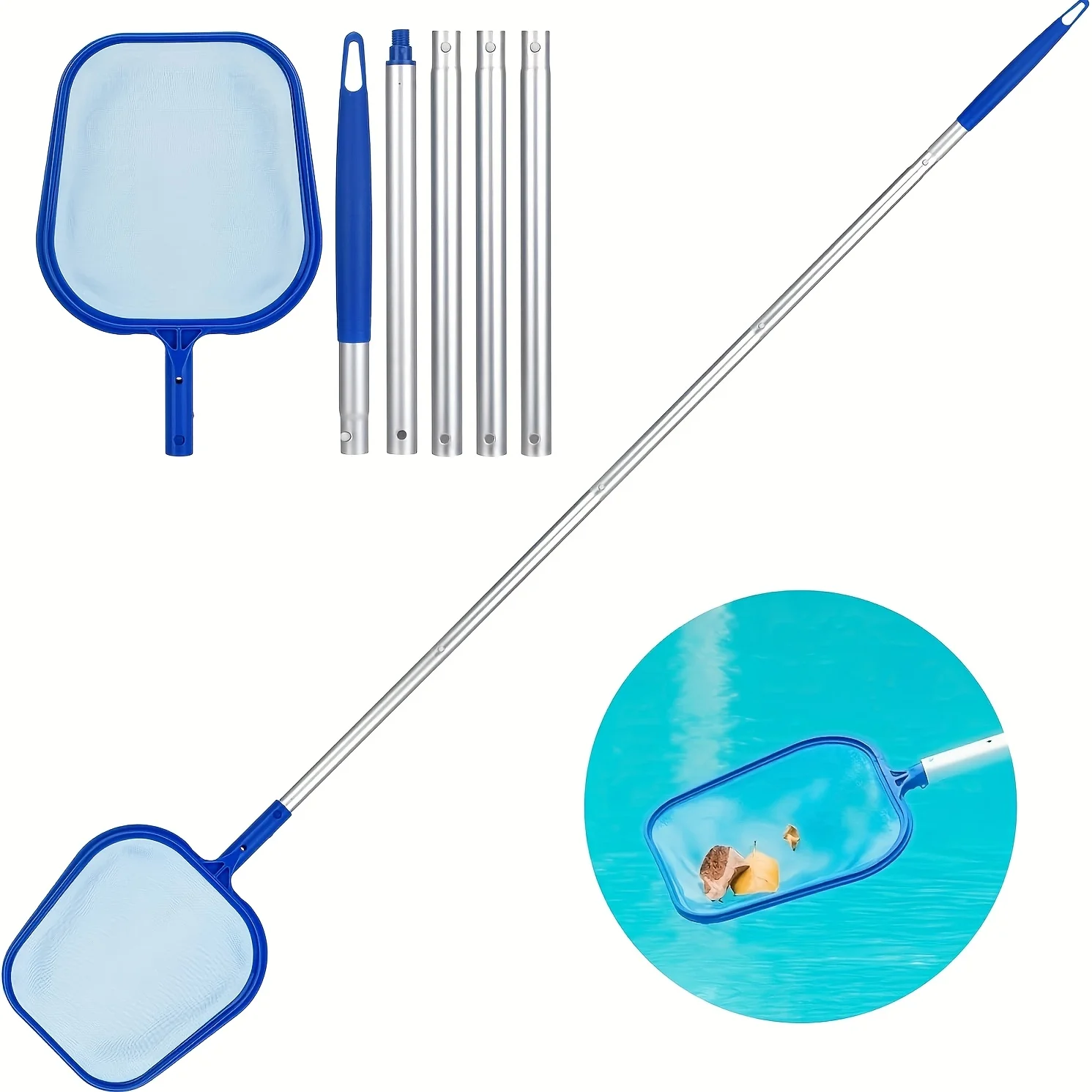 rede-de-limpeza-ajustavel-de-aluminio-com-5-secoes-e-48-polegadas-–-rede-de-malha-fina-para-limpeza-de-lagos-piscinas-e-jardins-azul