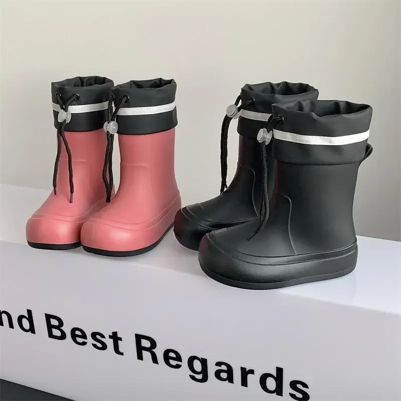 Botas de lluvia japonesas para mujer, zapatos de goma impermeables, ligeros, antideslizantes, para el trabajo y la cocina