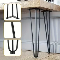4 Stuks Metalen Tafelpoten 40-75Cm 3-Staaf Haarspeld Meubelpoten Diy Home Bankje Eettafel Einde Salontafel Voetjes Accessoires