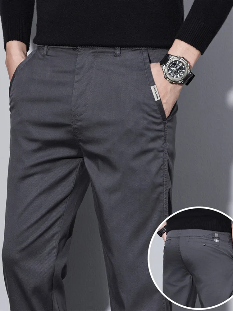 

Men's Straight Leg Elastic Casual Pants Autumn New Sle Versatile Slim Fit Loose Comfortable Youthful Energy Cotton Twill