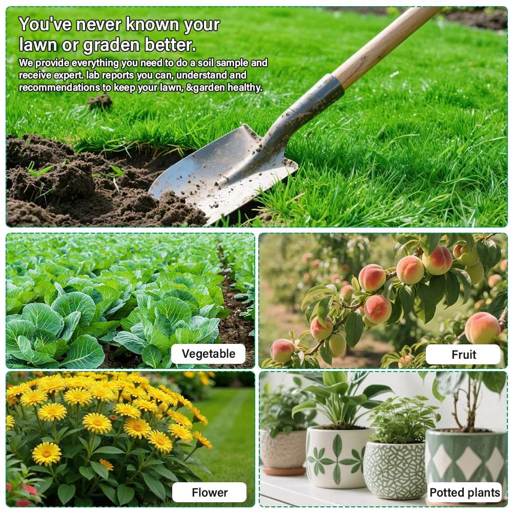 업그레이드된 4 in 1 토양 테스트 키트 액체 PH NPK 토양 측정기 질소 인 칼륨 토양 테스트 감지기 정원 농장 7 병