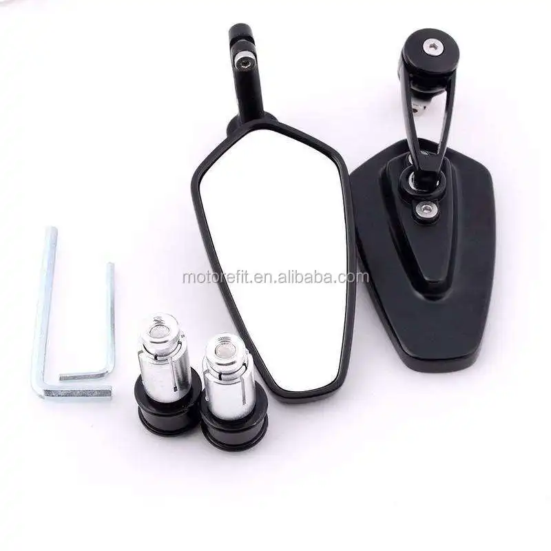 العالمي 7/8 "البيضاوي CNC الخام الألومنيوم المقود بار نهاية جبل مرآة الرؤية الخلفية الرياضية الجانبية #3