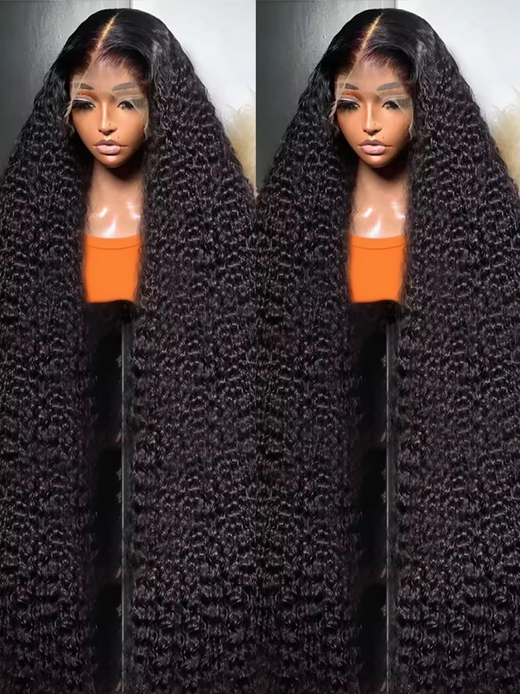 

300% Density 40 46 Inch Deep Wave Human Hair Wig 13x6 HD Lace Front Wig Brazilian Curly 13x4 Frontal Wigs For Women Preplucked