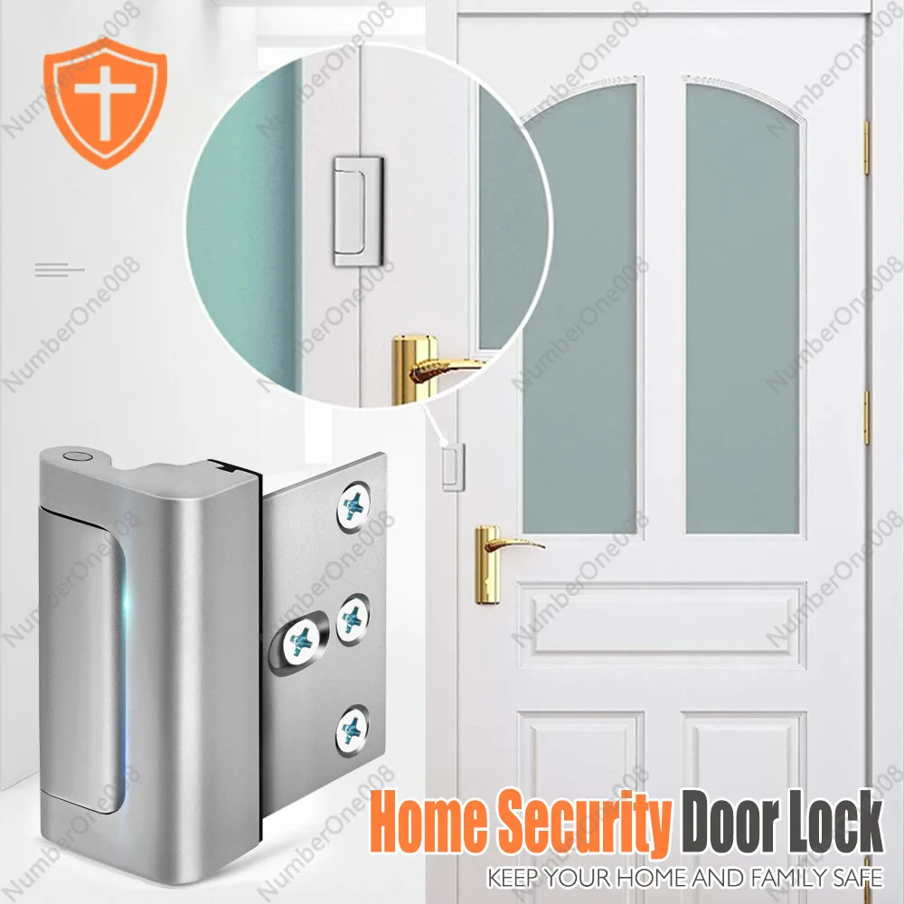 Home Safety Door Lock Child Safety Door Reinforcement Lock 3inch Anti-Theft Aluminum Alloy Hinge Latch Night Lock
