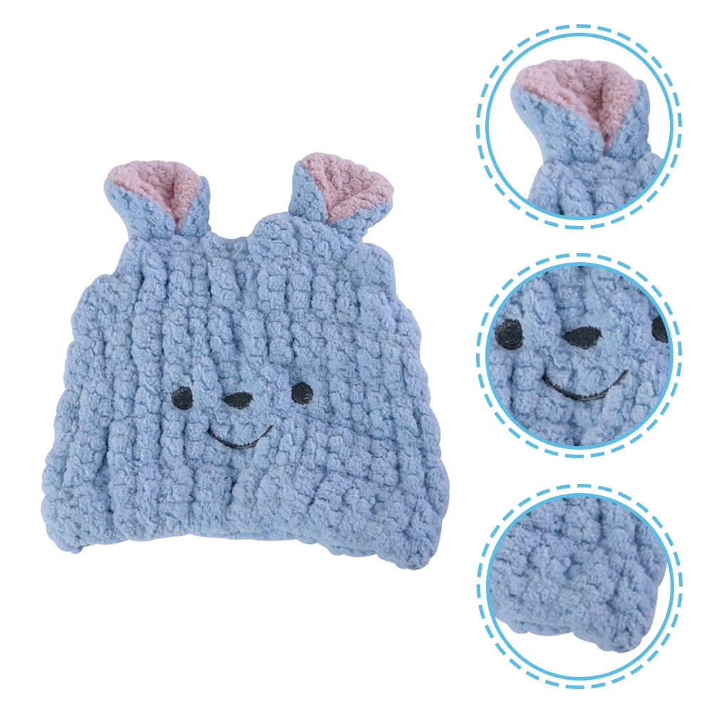 

Dry Hair Cap Bathing Hat Girl Absorbent Drying Coral Fleece Supplies Child
