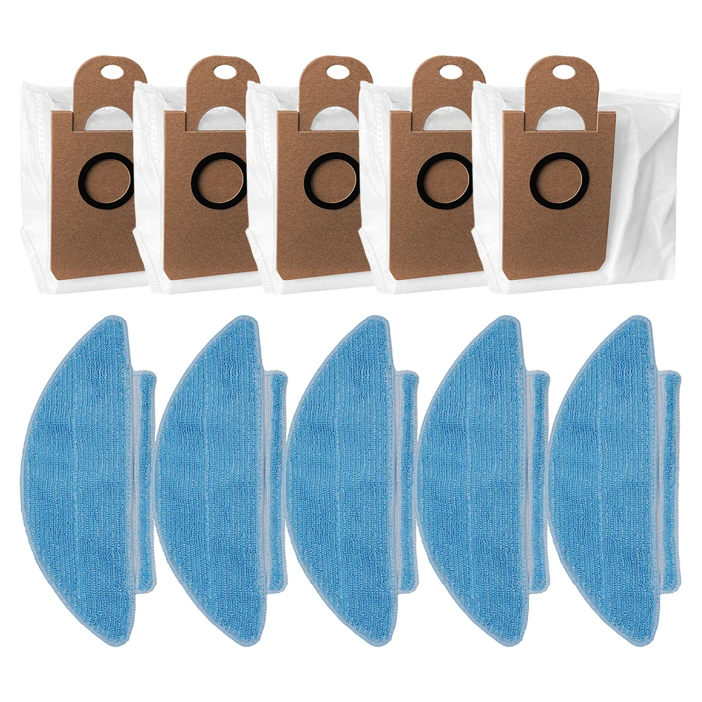 Maintenance Made Simple 5 Pack of Custom Fit Replacement Dust Bags & Mop Cloths for the For Kogan For G80 Series