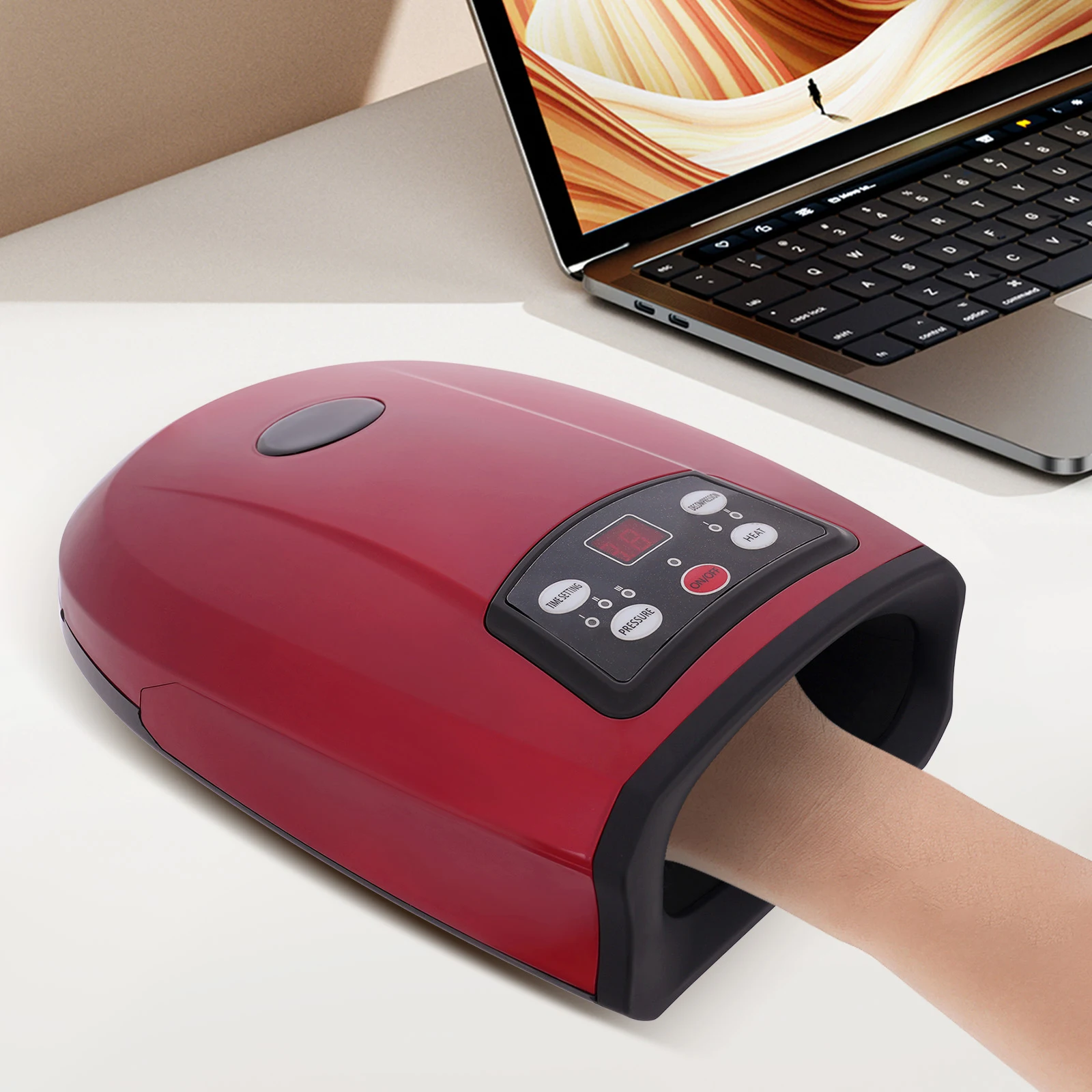 

Hand Massager, Hand Massager with Multiple Modes, Practical Hand Massager, Decompression Mode, Heating Mode, Massage Acupoints