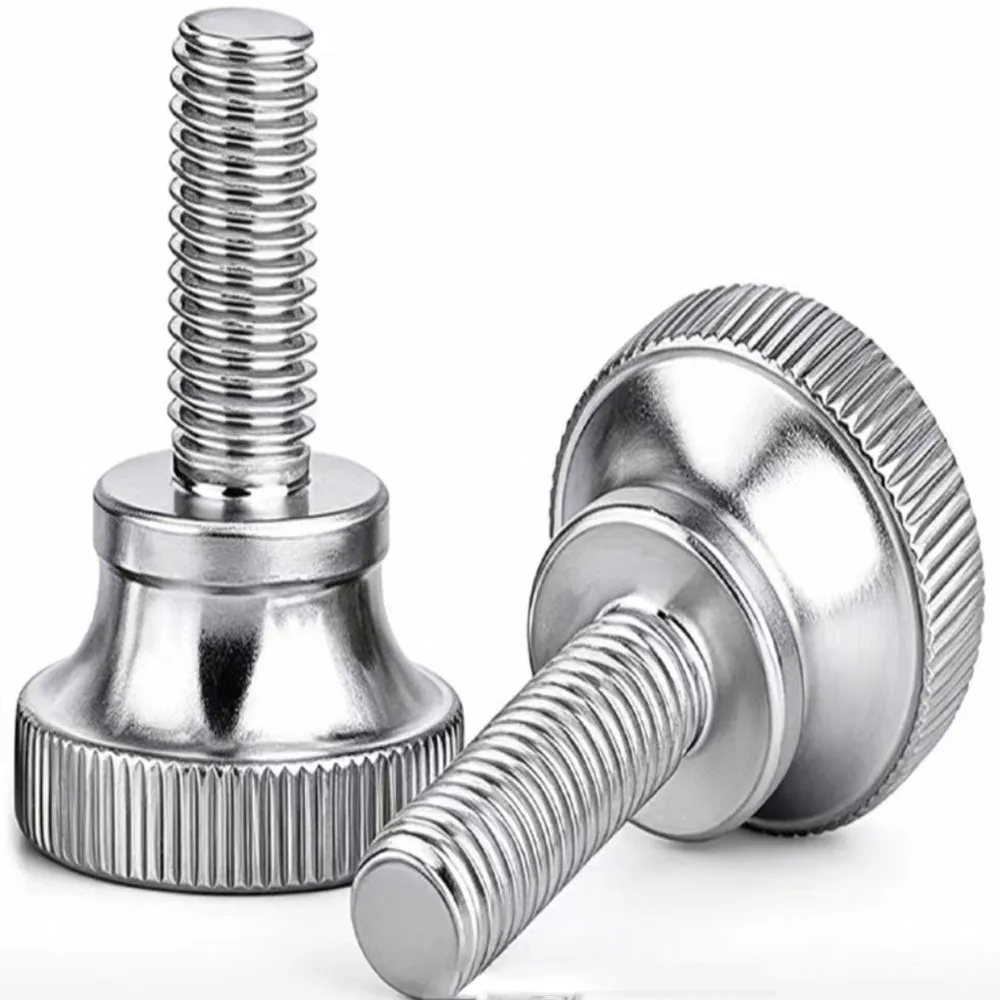 1 /2 /5 /10 Pcs M2 M2.5 M3 M4 M5 M6 304 Stainless Steel Hand Tighten Knurled Grip Knob Thumb Screw Bolt Length=3-35mm