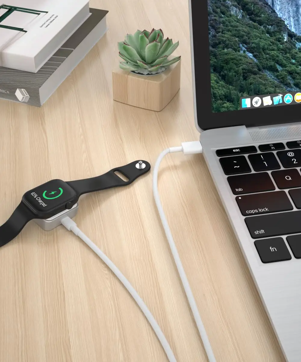 Chargeur rapide magnétique sans fil pour Apple Watch, chargeur de pluie de type C, iWatch série 4, 3, 9, 8, 7, 6, 5, SE Ultra