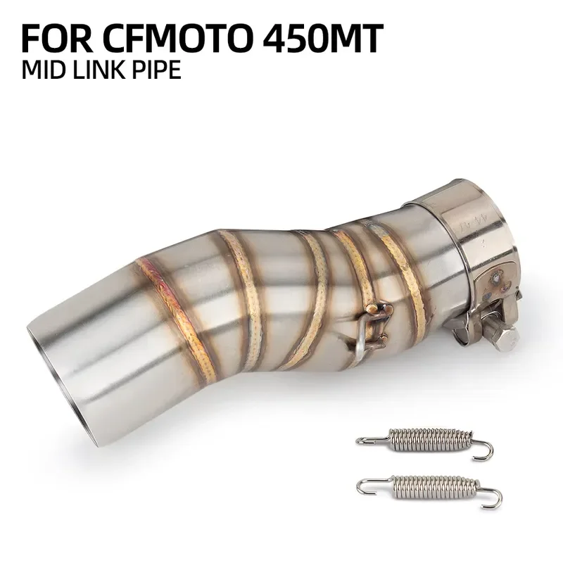 450MT Exhaust Middle Link Pipe for CFMOTO 450MT MT450 IBEX450 Euro 5+ E5 51MM Motorcycle Exhaust Pipe Adventure Moto