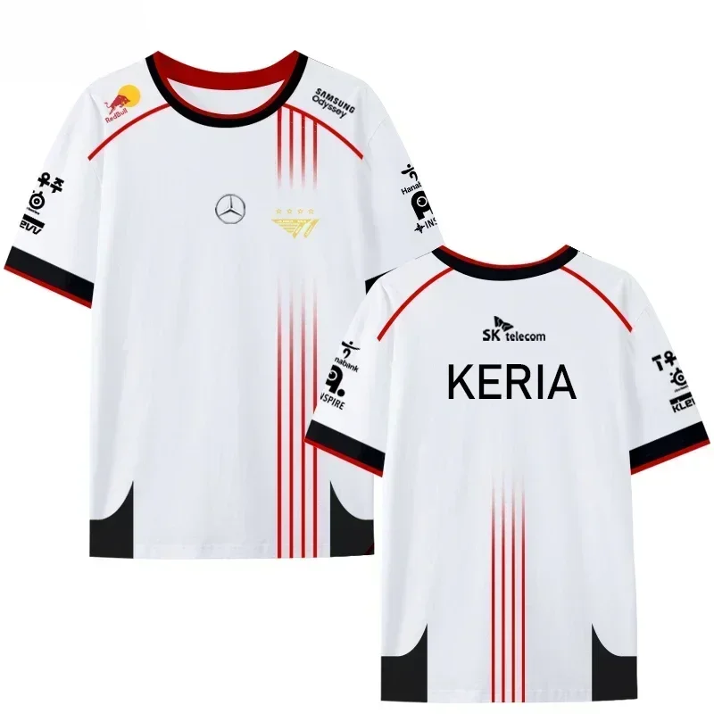 S14 World Championship T1 Team 2025 Expedition Uniform Five-Star Team Uniform FAKER Competition Uniform LCK Short Sleeve T-shirt