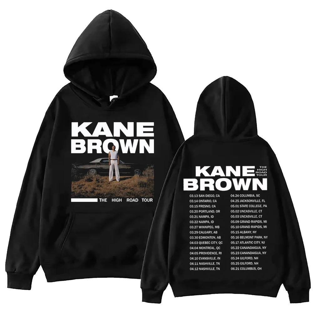 2025 Kane Brown The High Road Tour Hoodie Harajuku Hip Hop Pullover Tops Sweatshirt Gift