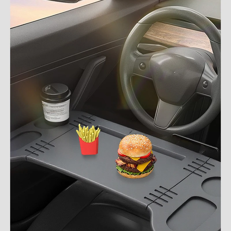 Car Tray Table Steering Wheel Laptop Stand Clear Texture Easy Installation Process Is Firm And Durable For Tesla Model 3 Model