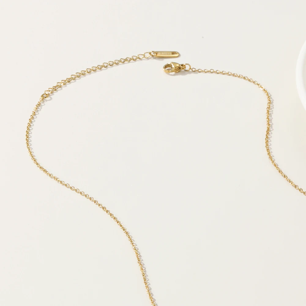 YA-CHAN Stainless Steel Chains Necklaces for Women African turquoise Natural Stone Pendant 18K Gold PVD Plated Jewelry Gift