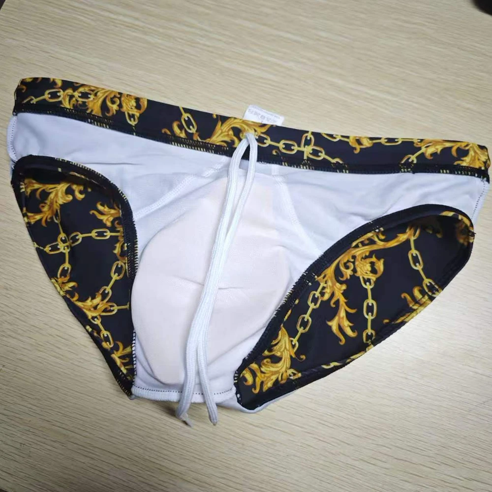 2026Original image new swimming trunks men's triangular swimming trunks low-rise cup swimming trunks BS407