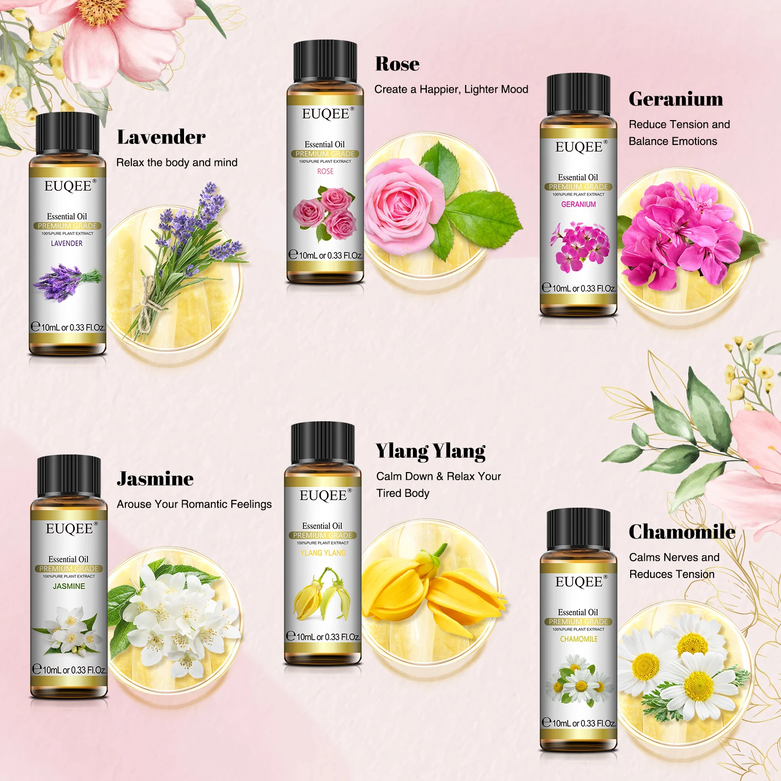 EUQEE 10ml*6 stuks etherische  - Fragrance Oil Set recensie en prijs