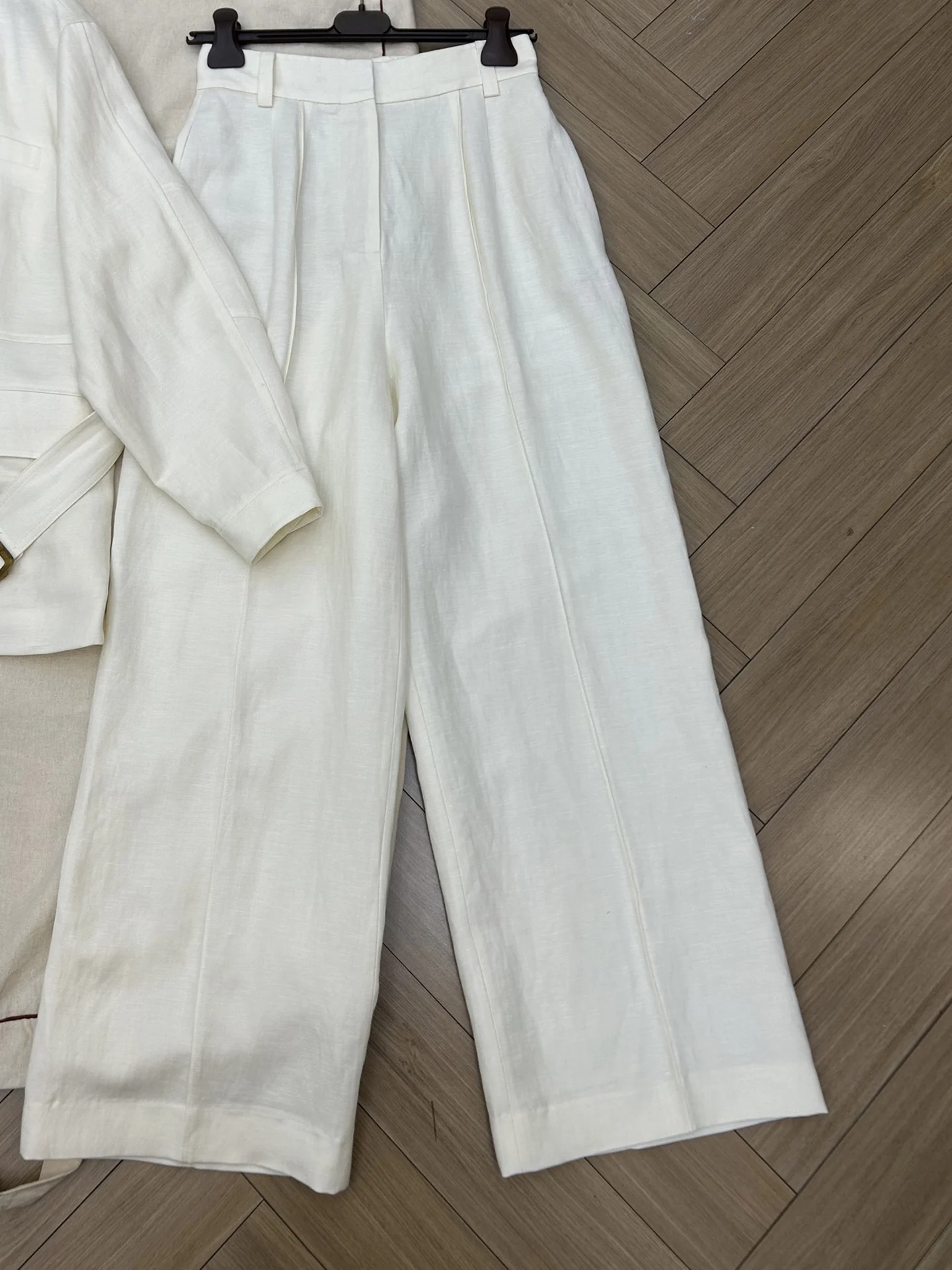 2026 Spring/Summer New High-Quality Off-White Retro Linen Suit For Women