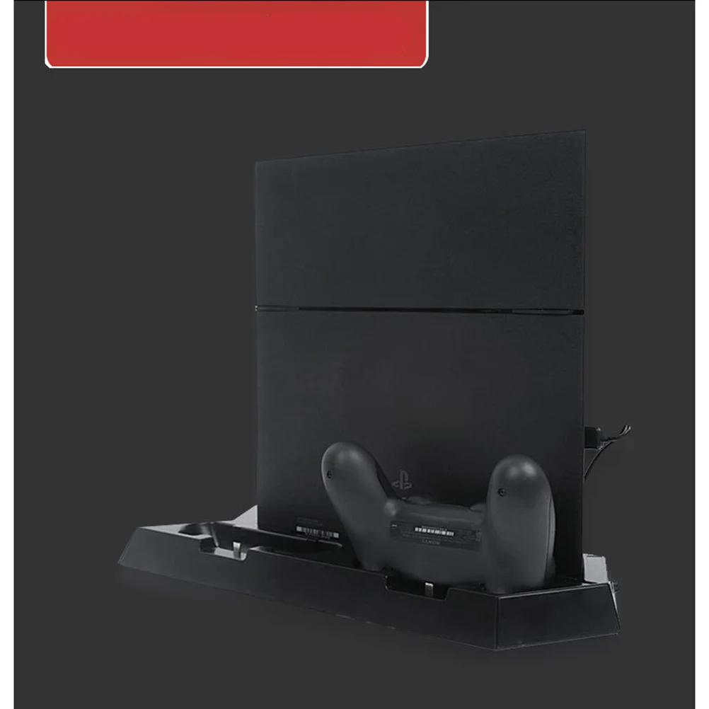 

Vertical Stand with Dual Cooling Fans for Controller Charging Station 2 USB Hub Ports for 4 Console
