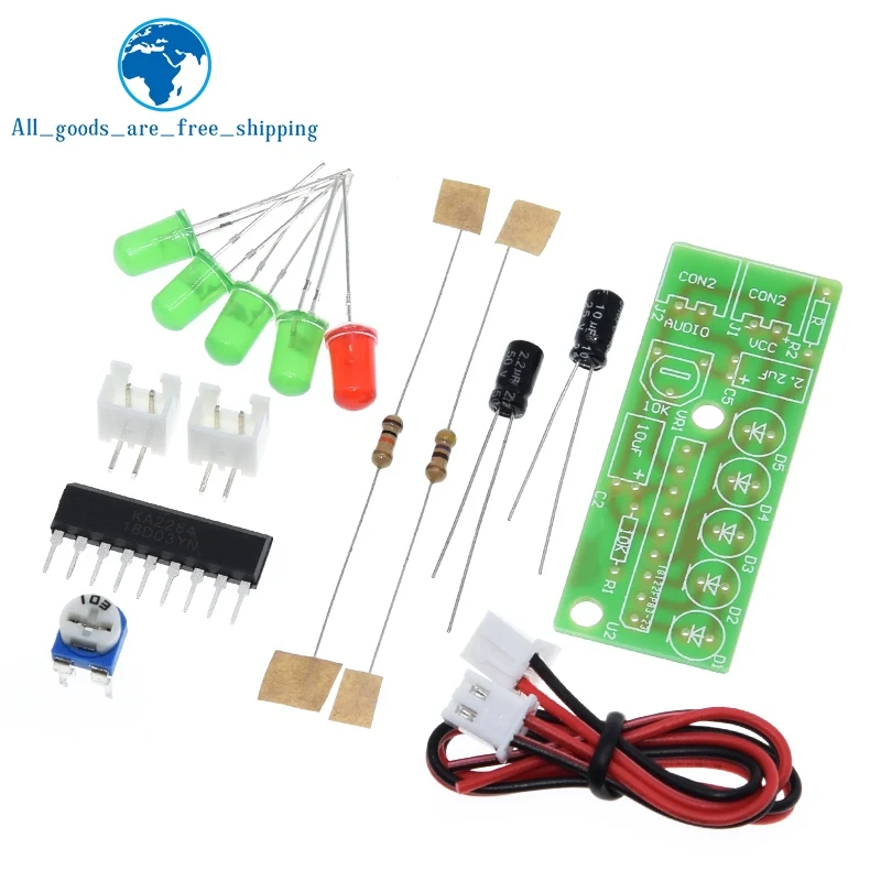 TZT Electronic Kit Parts 5mm RED Green LED Level Indicating 3.5-12V KA2284 DIY KIT Audio Level Indicator Suite Trousse DIY