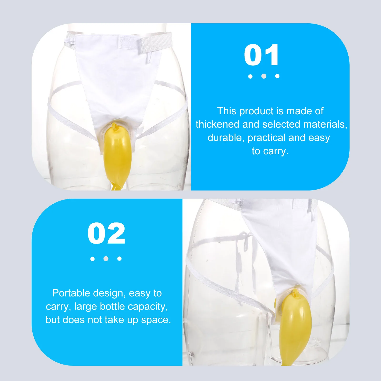 

2Sets Male Urinal Bag High Quality Smooth Material for Elderly Patients Urinary Incontinence Recovery Urine Storage Pouch