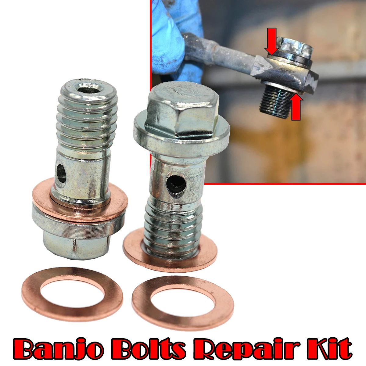 

For Ford Ranger TKE Fiesta MK7 aguar S-Type Opel Manta Caliper Hose Lines Banjo Fittings Bolts Sealing Washers Front Left Right