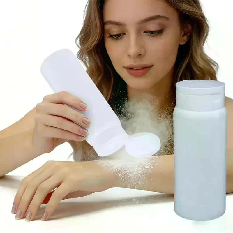 30g 50g 100g White Talcum Powder Bottle Refillable 1 PCS Cosmetic Powder Dispenser Plastic Powder Container Empty Pots Bottles