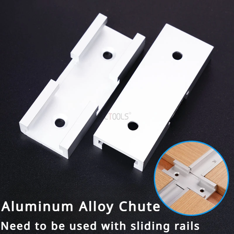 Woodworking Special Use Aluminum Alloy Chute Cross Shaped Cross Connection Link Corrosion Rust Resistance Chute Woodworking Tool