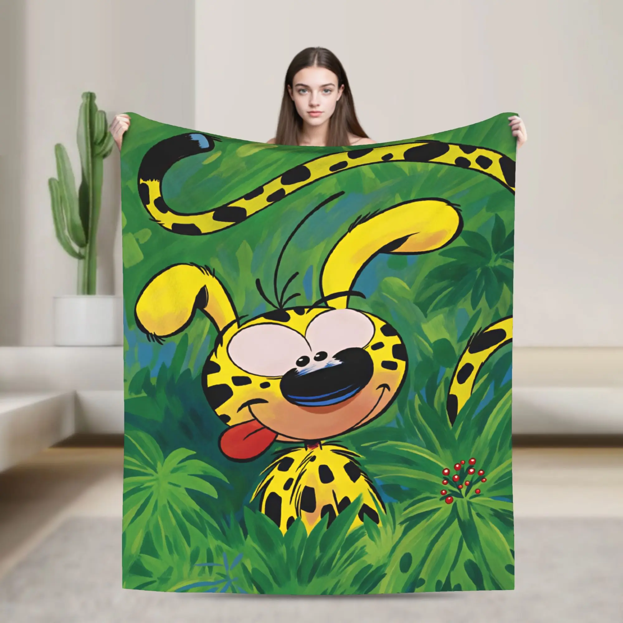 Marsupilamis Super Warm Blanket  Kids Adult Plush Throw Blanket Funny Outdoor Flannel Bedspread Sofa Bed Cover