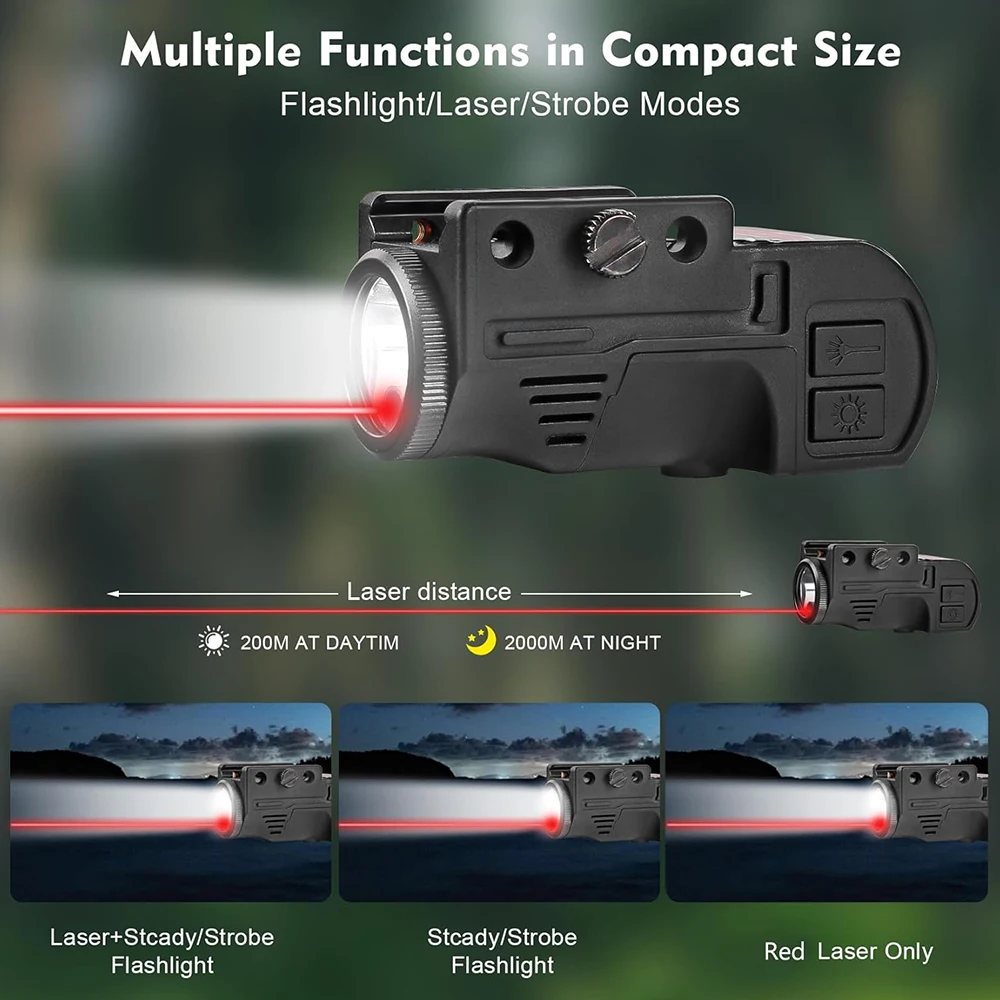 Тактическое оружие, лазерный фонарик, страйкбольный пистолет, ручной пистолет, вспышка, 500 люмен, стробоскоп для охоты