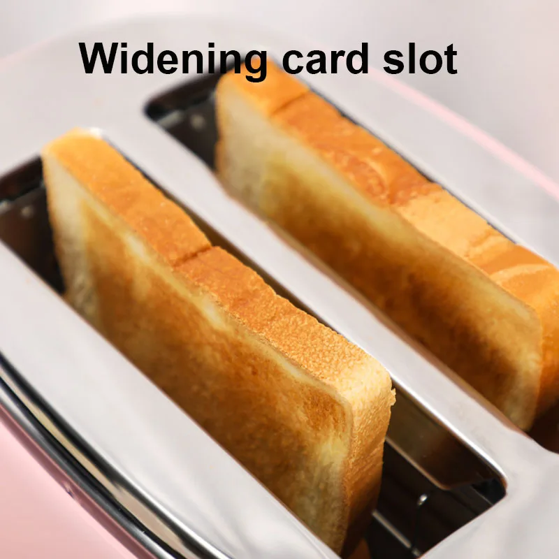Stainless Steel Bread Maker Timer Electric Toaster Sandwich Toast Oven Grill 2 Slices Slot Automatic Breakfast Baking Machine EU