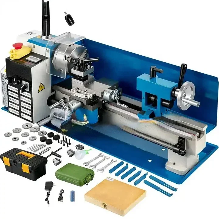 

Best Seller First 7"x14" Mini Lathe Spindle Bore 32mm Mini Table Portable Manual Metal Lathe Machine